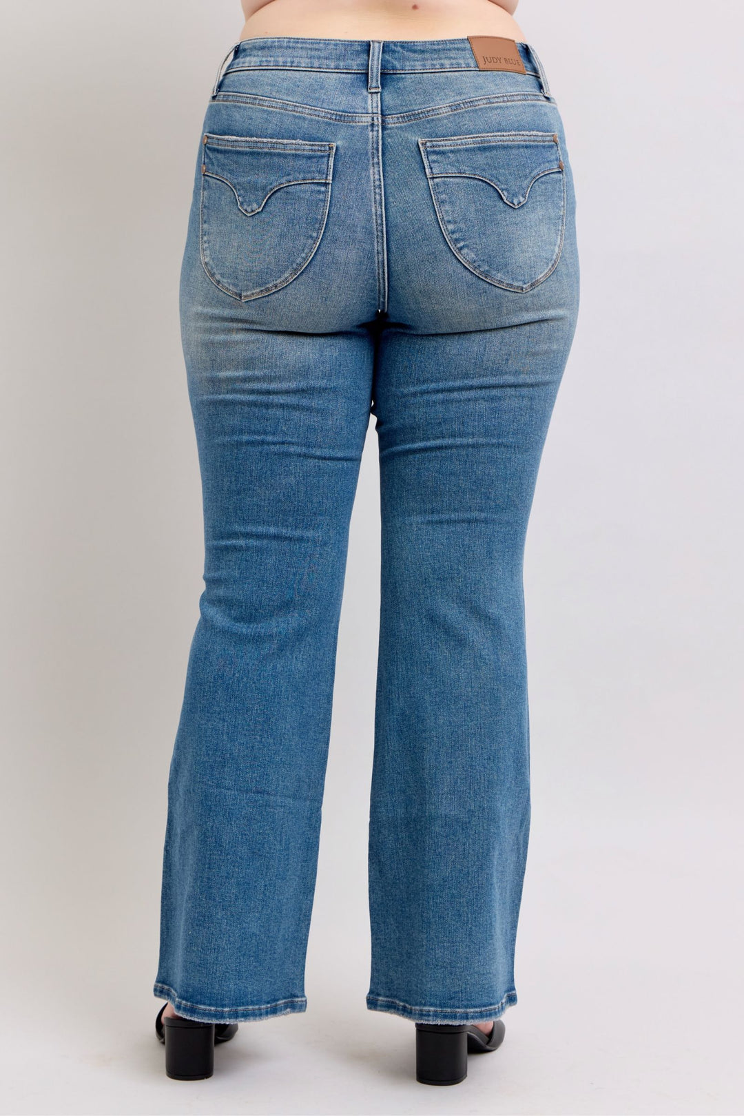 Denim - Judy Blue MR Tummy Control Vintage Wash Jeans - - Cultured Cloths Apparel