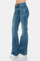 Denim - Judy Blue Full Size Tummy Control Cut Hem Flare Jeans -  - Cultured Cloths Apparel