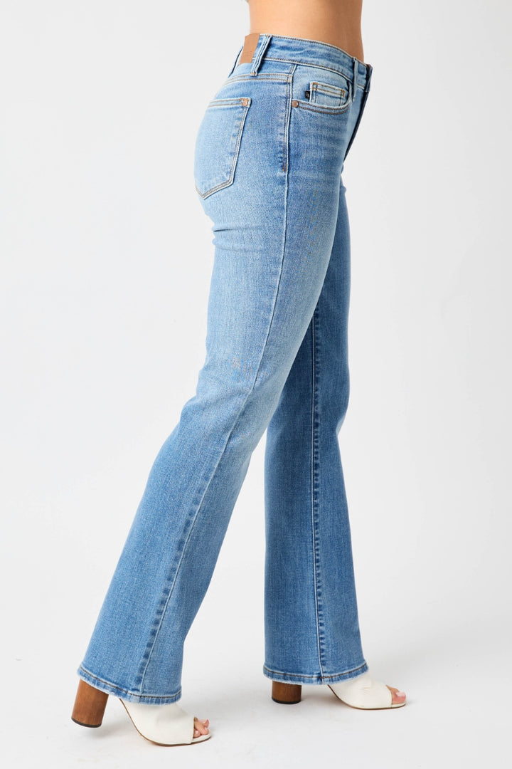 Denim - 82547 Judy Blue Full Size High Waist Straight Jeans - - Cultured Cloths Apparel