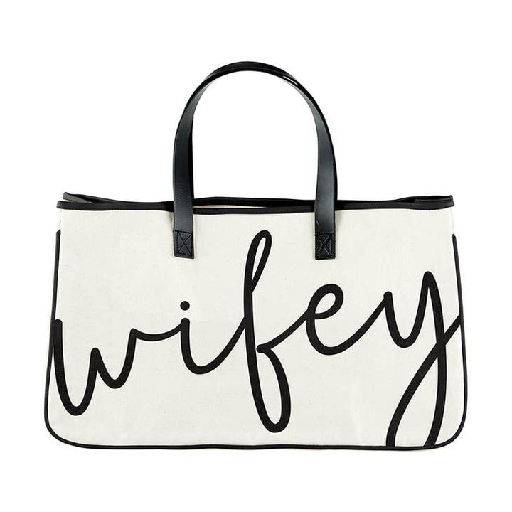 Handbags - Canvas Tote Bag - Wifey - Cultured Cloths Apparel