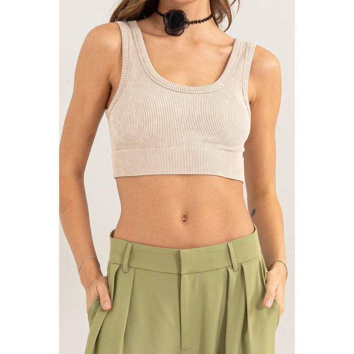 Athleisure - MINERAL WASH SEAMLESS BRA TOP -  - Cultured Cloths Apparel