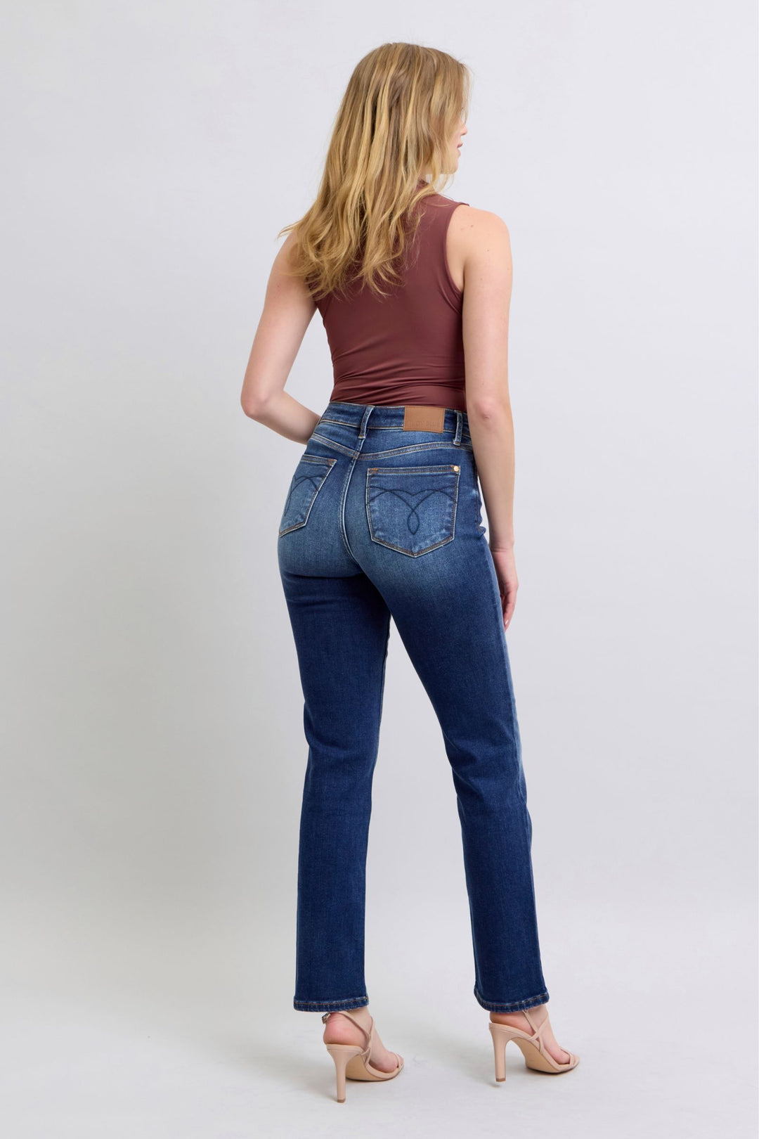 Denim - Judy Blue Full Size Washed Straight Leg Jeans with Pockets - - Cultured Cloths Apparel