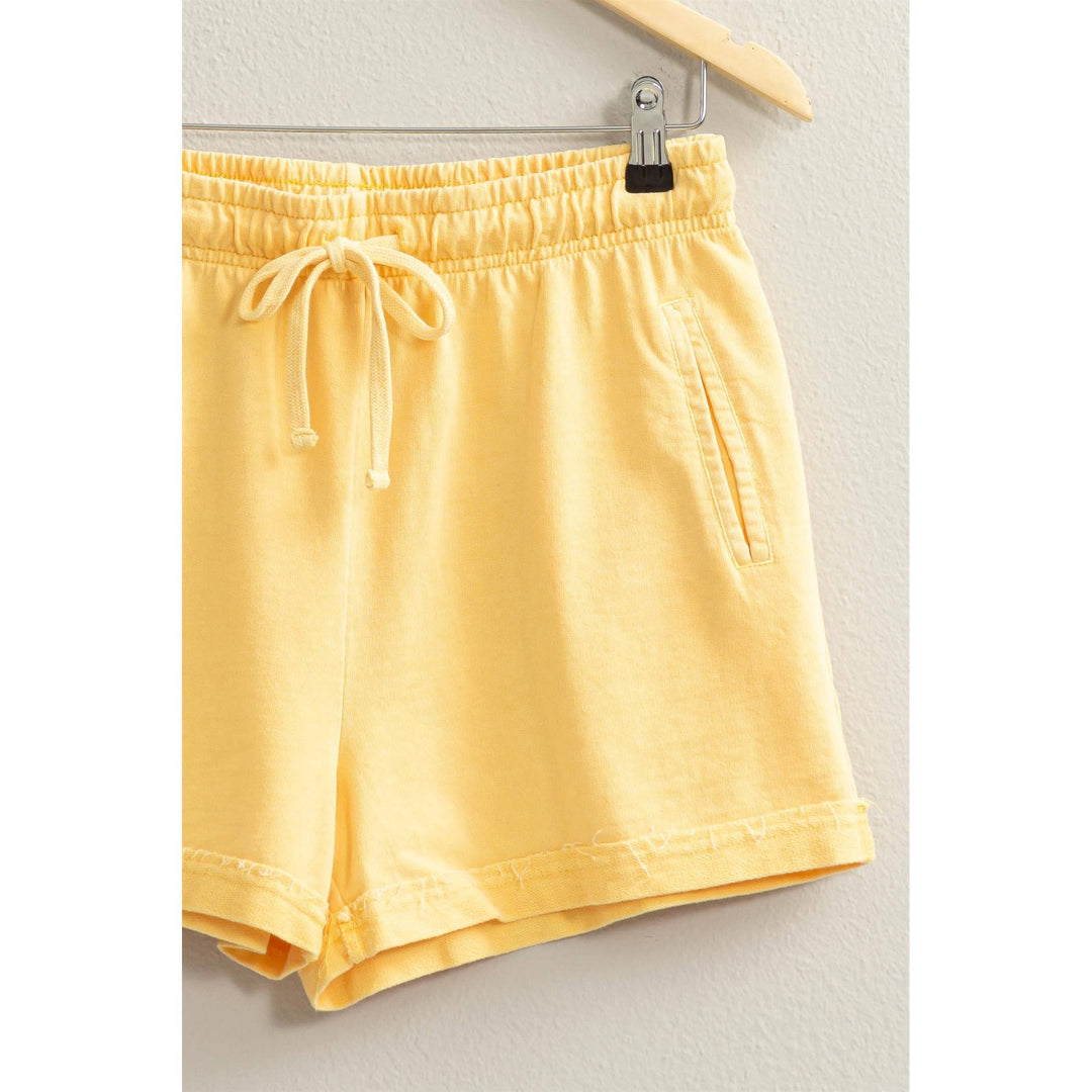 Women's Shorts - Pigment Dyed Raw Edge Detail Shorts -  - Cultured Cloths Apparel