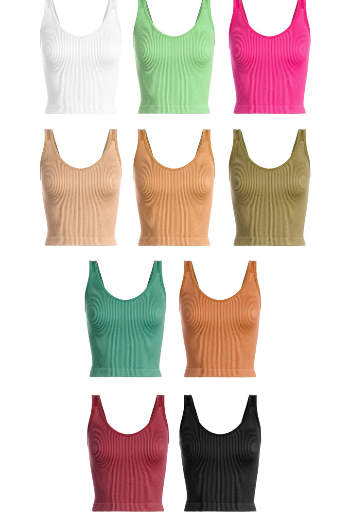 Athleisure - Thick Rib V-Neck Sleeveless Tank Top -  - Cultured Cloths Apparel