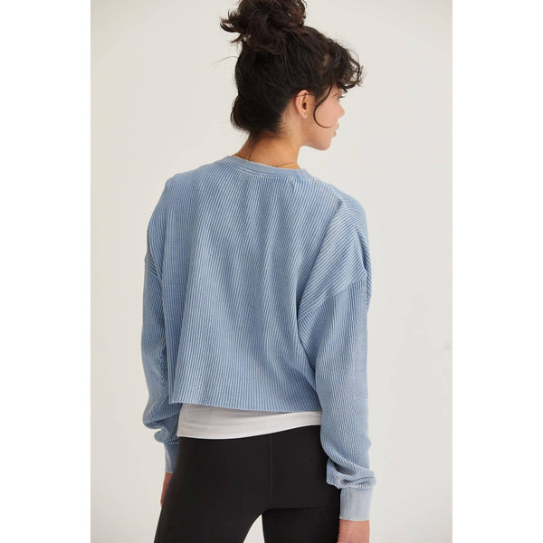 Women's Sweaters - RIBBED LONG SLEEVE CROP SWEATER -  - Cultured Cloths Apparel