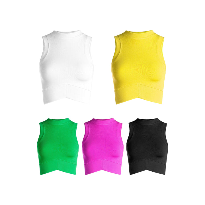 Athleisure - Cut Hem Cropped Tank -  - Cultured Cloths Apparel