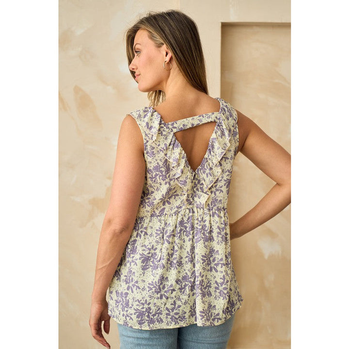 Women's Sleeveless - Subtle Ruffle Detailed Sleeveless Top -  - Cultured Cloths Apparel