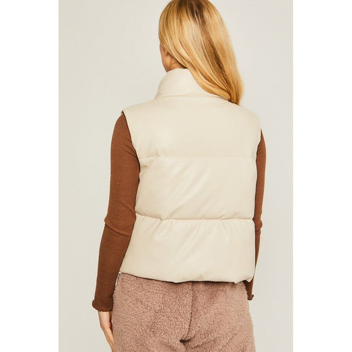 Outerwear - PU Padded Vest -  - Cultured Cloths Apparel