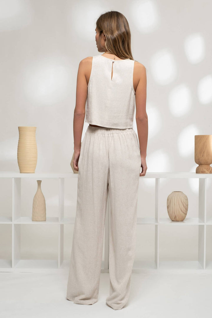 Denim - LINEN LONG PANTS -  - Cultured Cloths Apparel