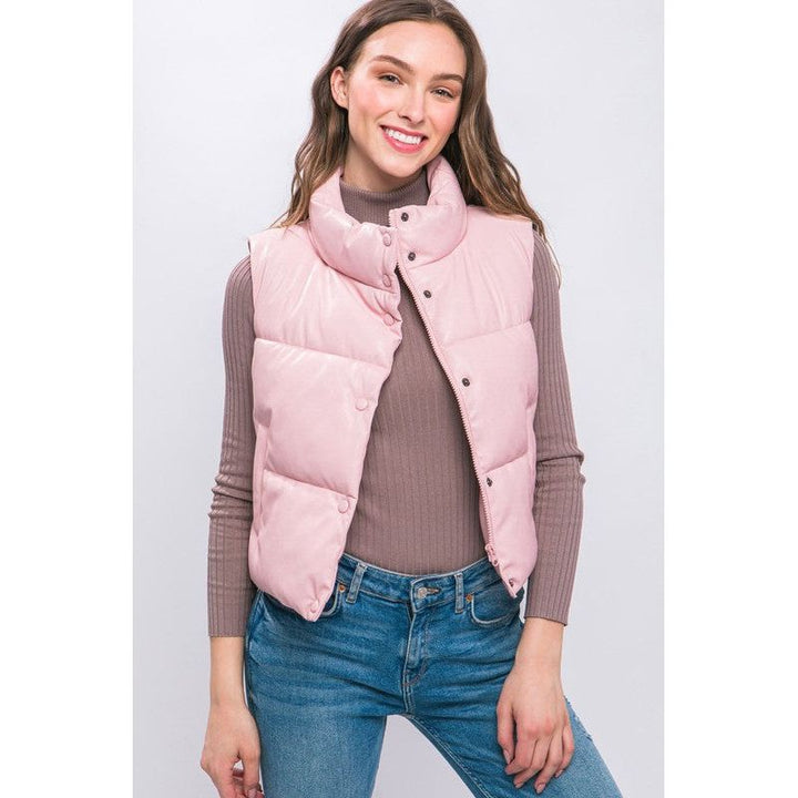 Outerwear - PU Padded Vest -  - Cultured Cloths Apparel