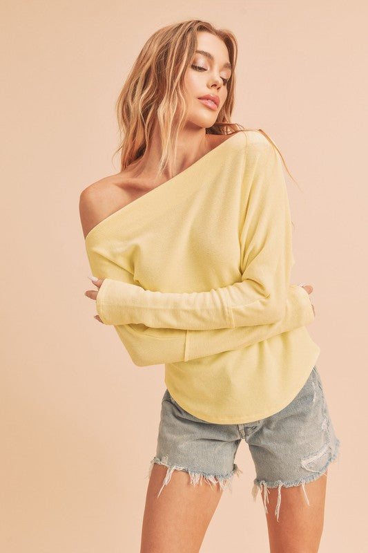 Women's Long Sleeve - Lula Thermal Top - YELLOW - Cultured Cloths Apparel