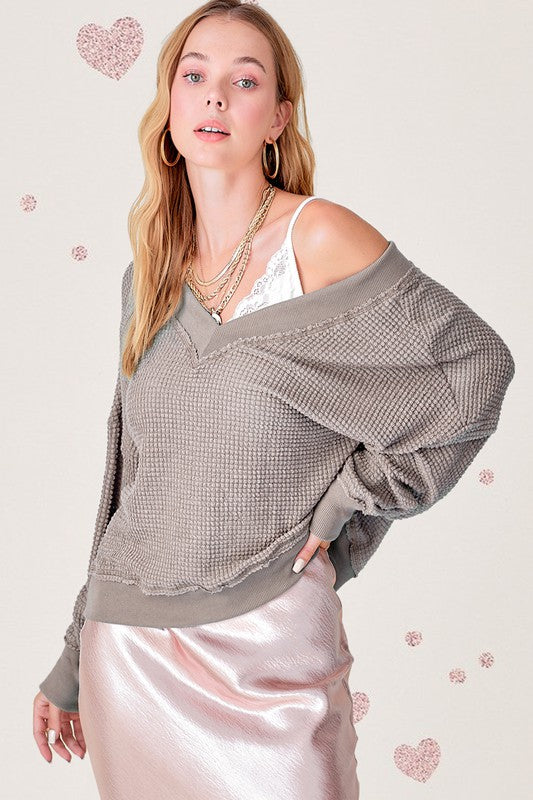 Women's Sweaters - Holly Top - MOCHA - Cultured Cloths Apparel