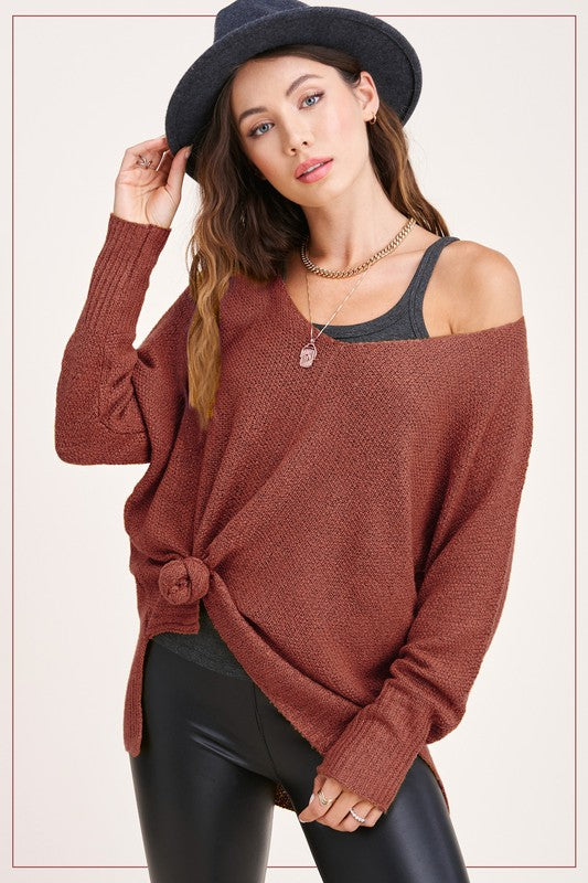 Women's Sweaters - Winnie Sweater - MARSALA - Cultured Cloths Apparel