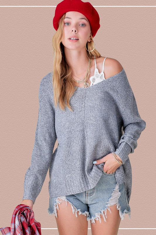 Women's Sweaters - Winnie Sweater - GREY - Cultured Cloths Apparel