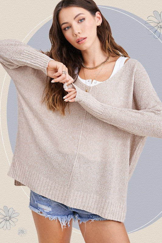 Women's Sweaters - Winnie Sweater - TAUPE - Cultured Cloths Apparel