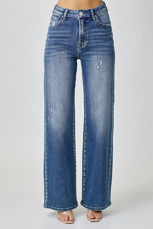 Denim - RISEN High Waist Jeans with Pockets - - Cultured Cloths Apparel