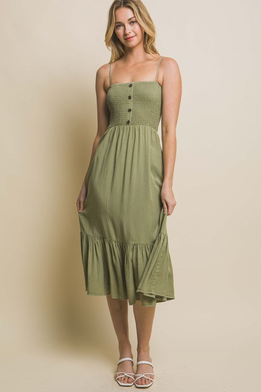 Smocked Maxi Tencel Dress – Cultured Cloths Apparel & Accessories