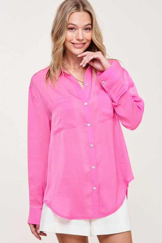 Women's Long Sleeve - Hazel Top - CANDY - Cultured Cloths Apparel