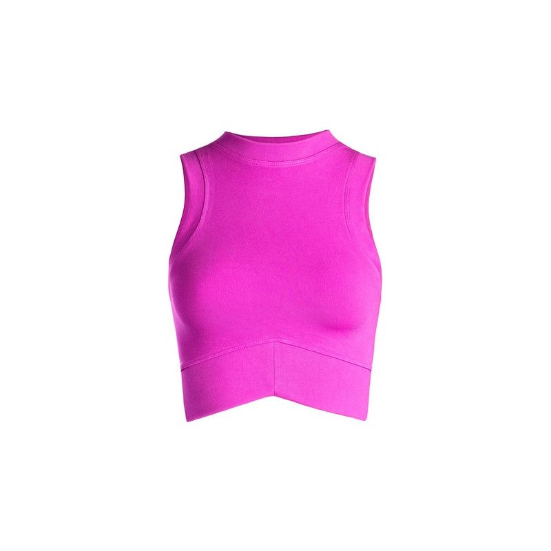 Athleisure - Cut Hem Cropped Tank - Magenta - Cultured Cloths Apparel