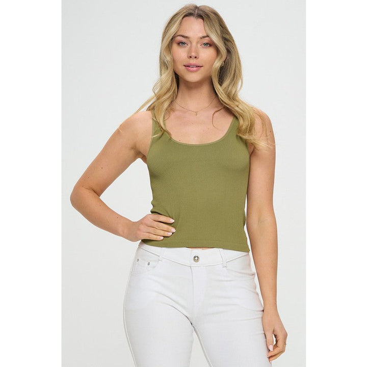 Athleisure - Your New Go-To Seamless Tank - Leek Green - Cultured Cloths Apparel