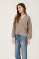 Women's Long Sleeve - V NECK LONG SLEEVE KNIT TOP -  - Cultured Cloths Apparel