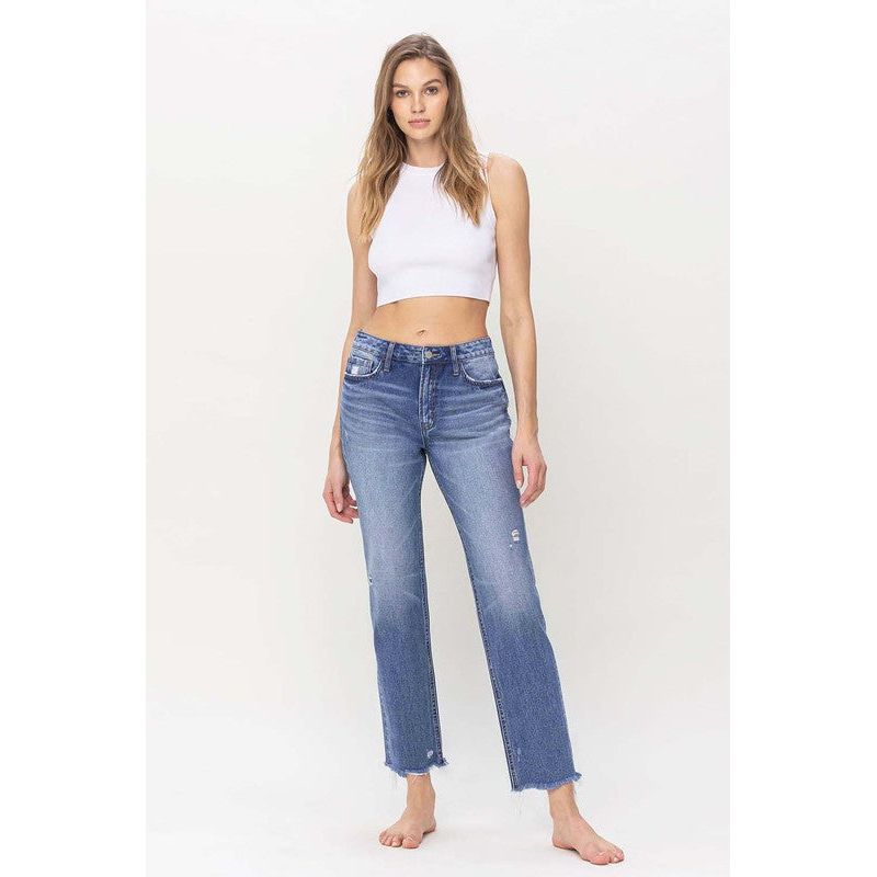 Denim - High Rise Straight Jeans -  - Cultured Cloths Apparel