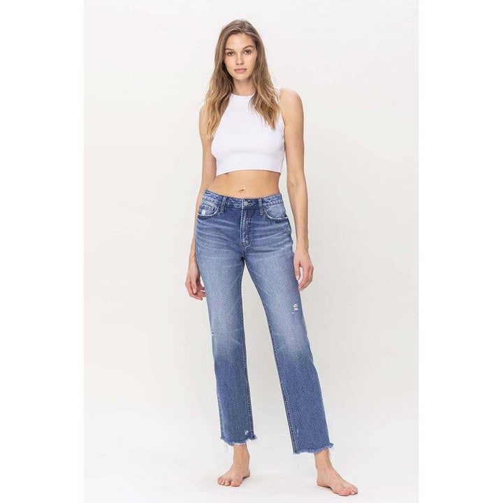 Denim - High Rise Straight Jeans -  - Cultured Cloths Apparel