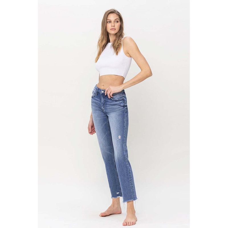 Denim - High Rise Straight Jeans -  - Cultured Cloths Apparel