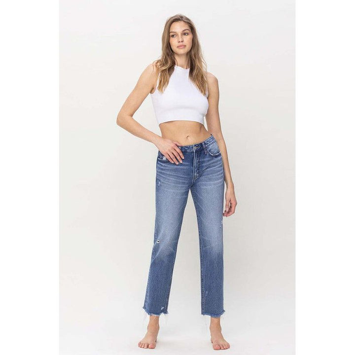 Denim - High Rise Straight Jeans -  - Cultured Cloths Apparel