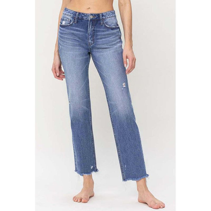 Denim - High Rise Straight Jeans - FAMOUS - Cultured Cloths Apparel