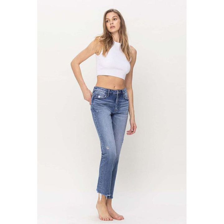 Denim - High Rise Straight Jeans -  - Cultured Cloths Apparel