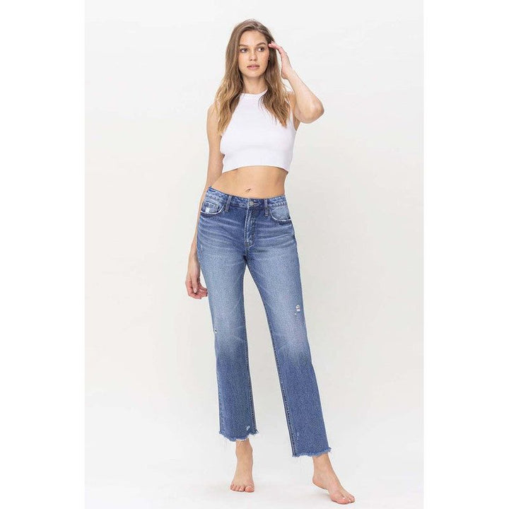 Denim - High Rise Straight Jeans -  - Cultured Cloths Apparel