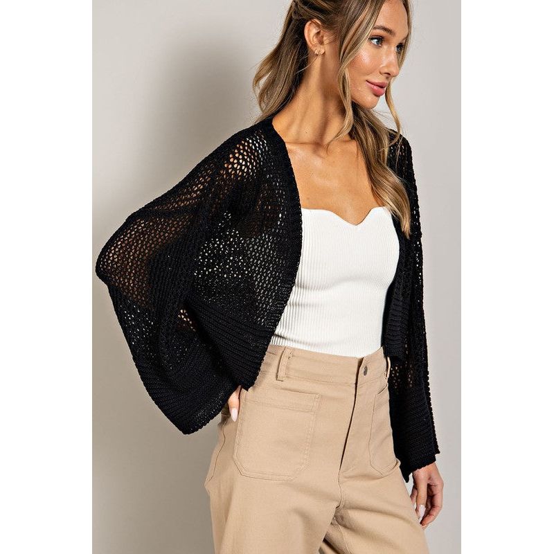 Outerwear - Eyelet Knit Cardigan -  - Cultured Cloths Apparel