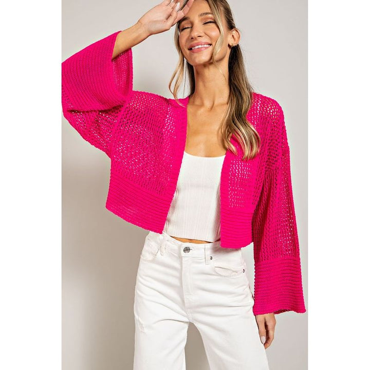 Outerwear - Eyelet Knit Cardigan -  - Cultured Cloths Apparel