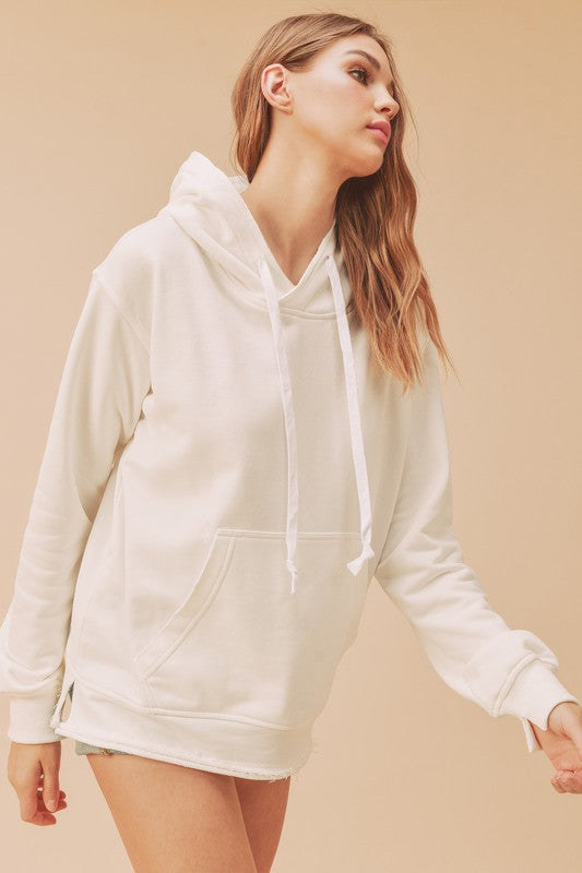 Women's Sweaters - Clara Hooded Sweatshirt - WHITE - Cultured Cloths Apparel