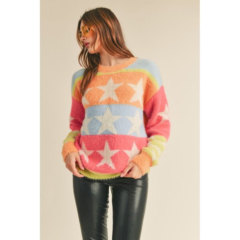 Women's Sweaters - Mohair Star Sweater Pullover -  - Cultured Cloths Apparel