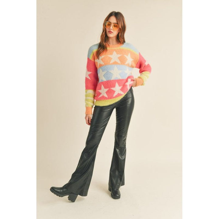 Women's Sweaters - Mohair Star Sweater Pullover -  - Cultured Cloths Apparel