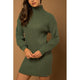 Women's Dresses - Turtle Neck Balloon Sleeve Sweater Dress -  - Cultured Cloths Apparel