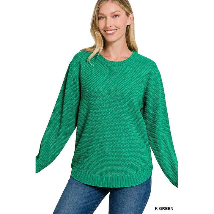 Women's Sweaters - ROUND NECK BASIC SWEATER -  - Cultured Cloths Apparel