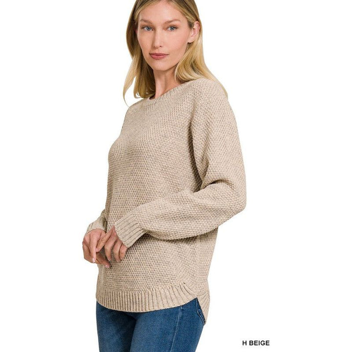 Women's Sweaters - ROUND NECK BASIC SWEATER -  - Cultured Cloths Apparel