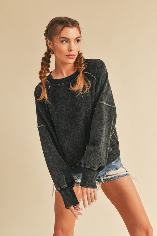 Women's Sweaters - Marelle Sweatshirt - BLACK - Cultured Cloths Apparel