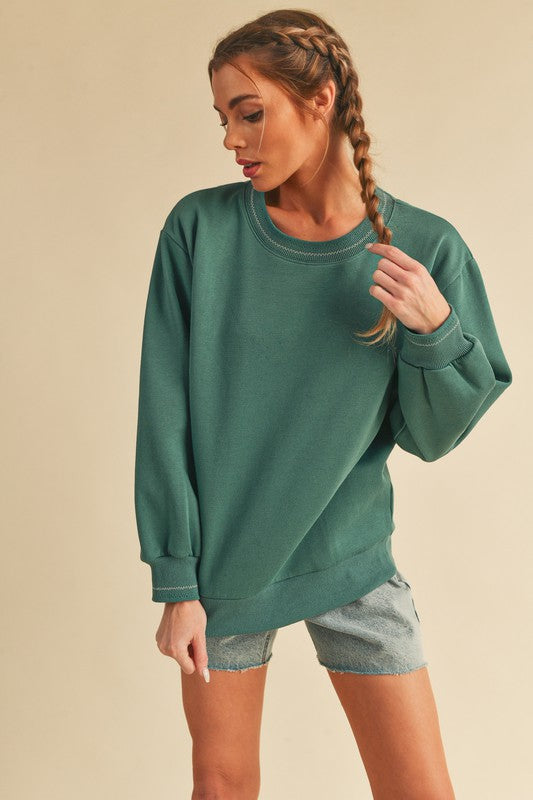 Women's Sweaters - Belicia Sweatshirt - SEAFOAM - Cultured Cloths Apparel