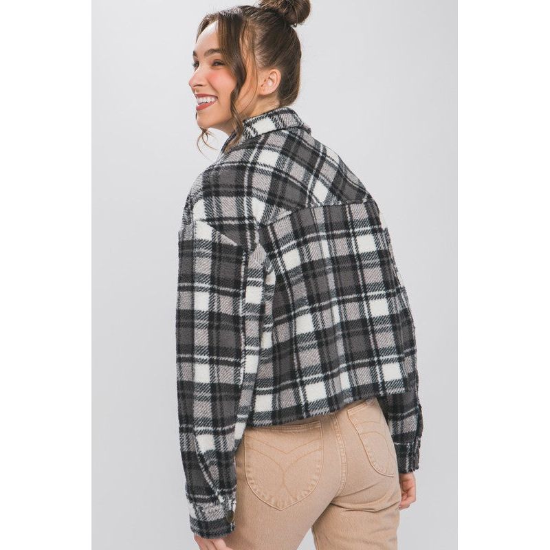 Outerwear - Casual Plaid Button Up Jacket with Pockets -  - Cultured Cloths Apparel