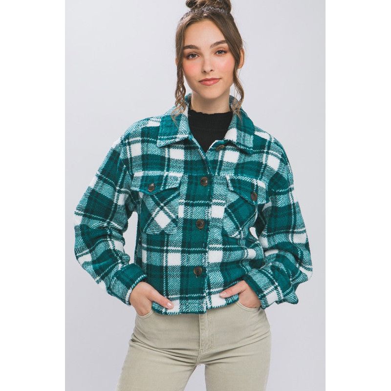 Outerwear - Casual Plaid Button Up Jacket with Pockets -  - Cultured Cloths Apparel