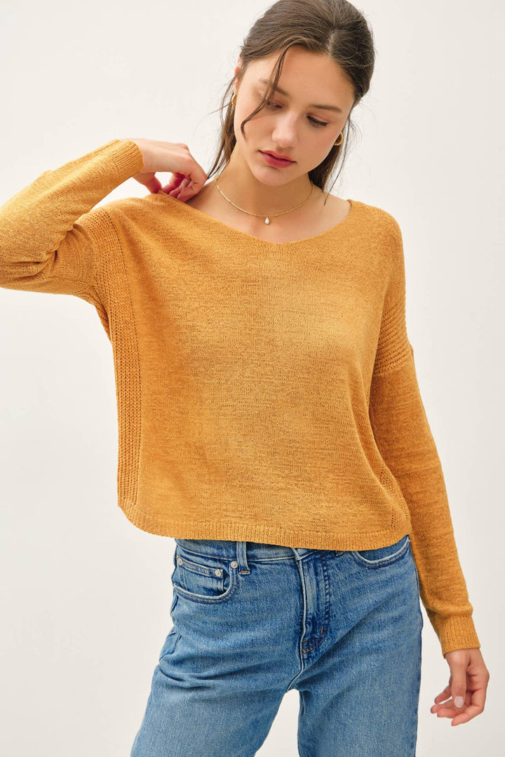 Women's Sweaters - BREEZY V-NECK CASUAL SWEATER -  - Cultured Cloths Apparel