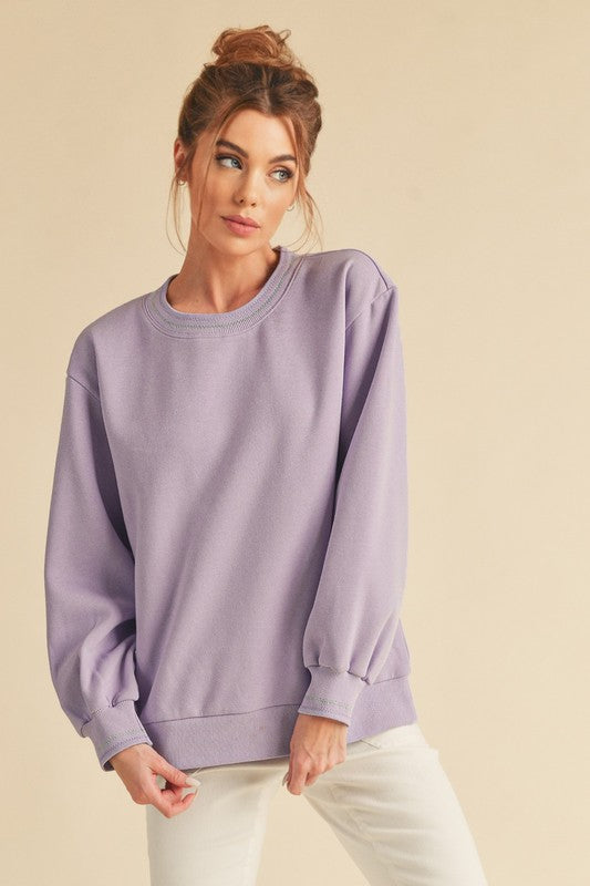 Women's Sweaters - Belicia Sweatshirt - LILAC - Cultured Cloths Apparel