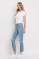 Denim - High Rise Distressed Cropped Straight Jeans -  - Cultured Cloths Apparel