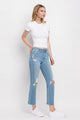 Denim - High Rise Distressed Cropped Straight Jeans -  - Cultured Cloths Apparel