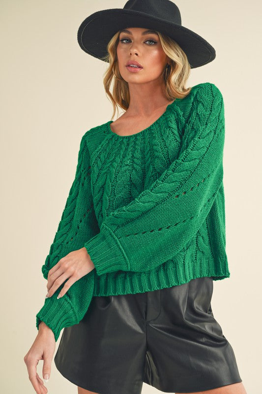 Women's Sweaters - Tally Sweater - Green - Cultured Cloths Apparel