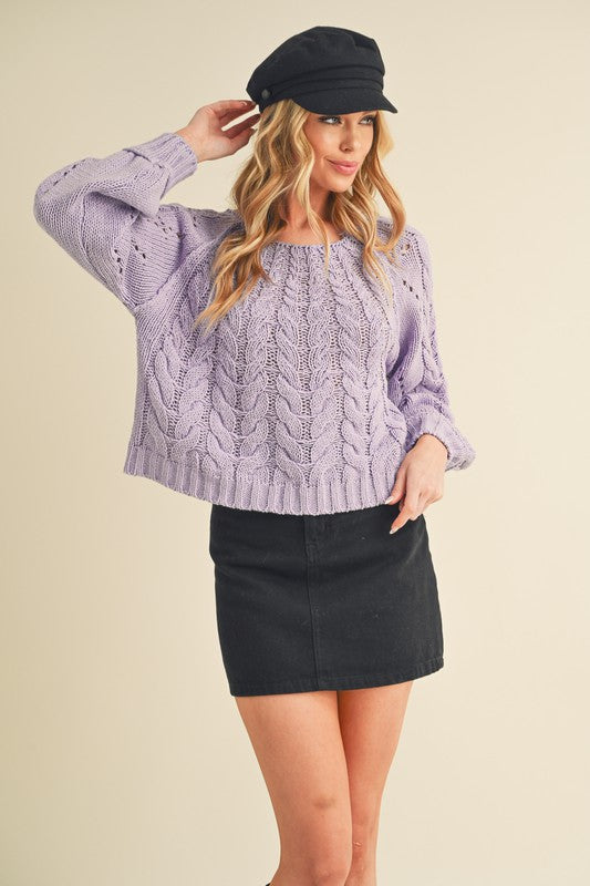 Women's Sweaters - Tally Sweater - LAVENDER - Cultured Cloths Apparel